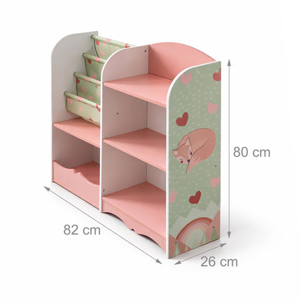 Children's Toy Storage Shelf with 7 Compartments