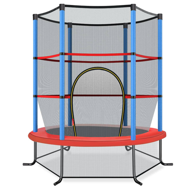 Children's Trampoline with Safety Net, 165cm, Blue