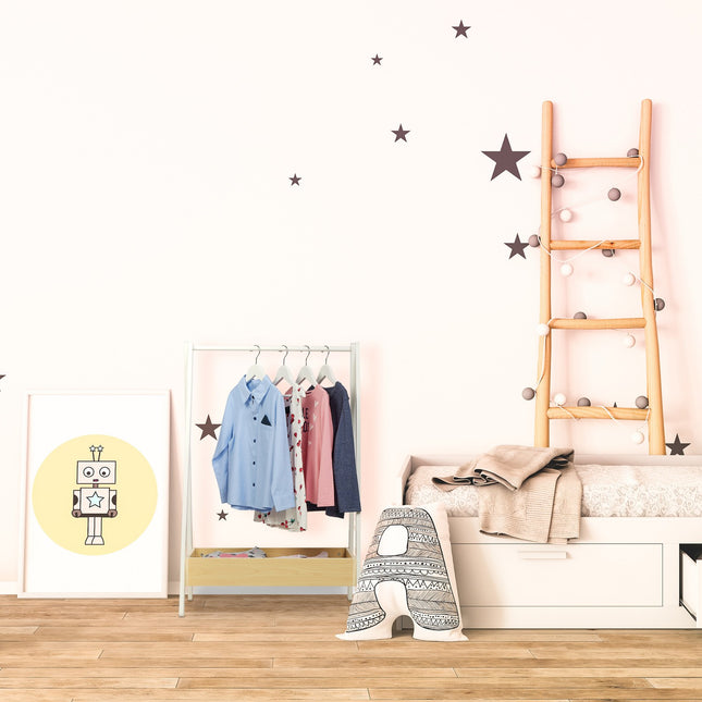 Children's Wooden Clothes Rack with Storage Tray