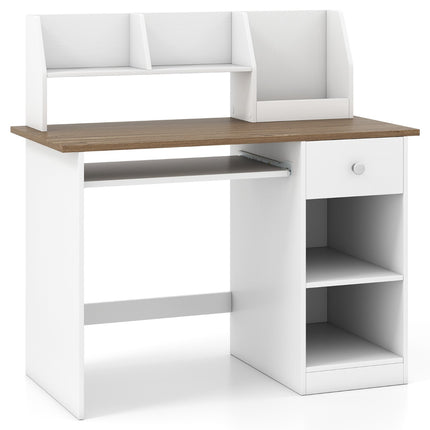 Children's Wooden Desk with Storage, 90x45x90 cm, Natural