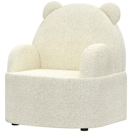 Bear-shaped armchair for children, Soft Teddy Fleece, Beige