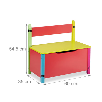Children's bench with storage space