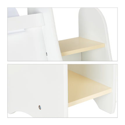 Children's board with compartment and chair