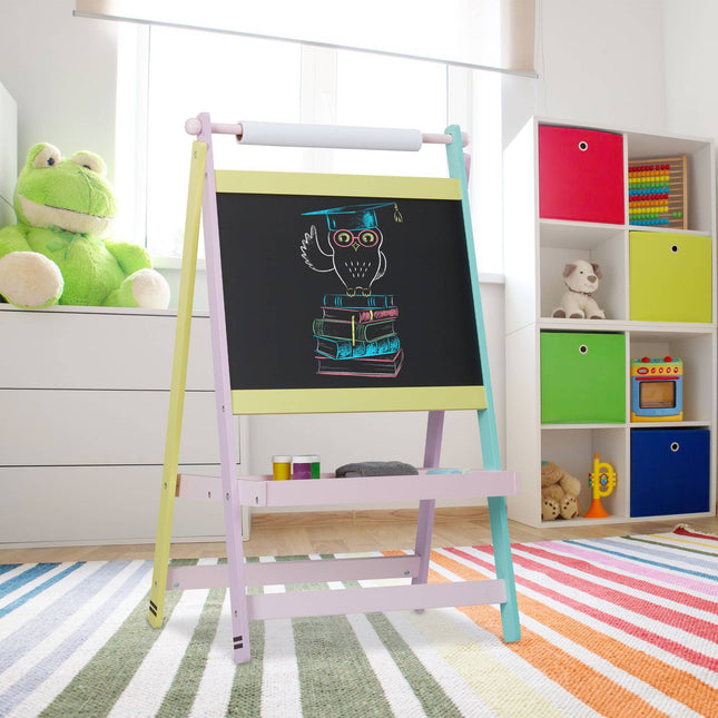 Children's board with paper roll