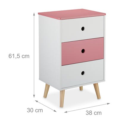 Children's chest of drawers with 3 drawers