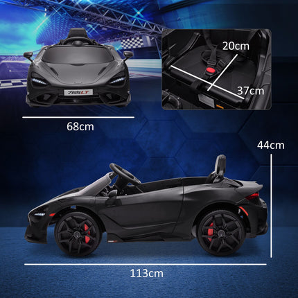 Electric car for children 12V, Remote control, Music, Black