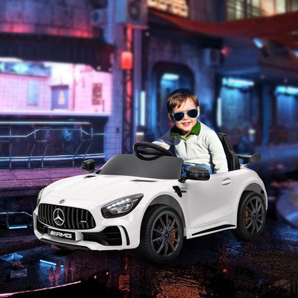 Electric car for children with remote control & music - White
