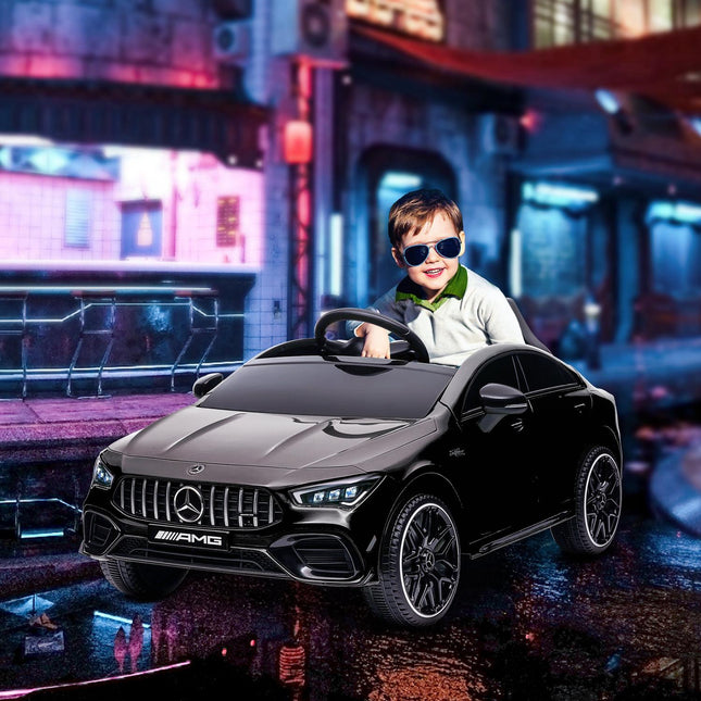 12V electric car for children with remote control, lights, music, black