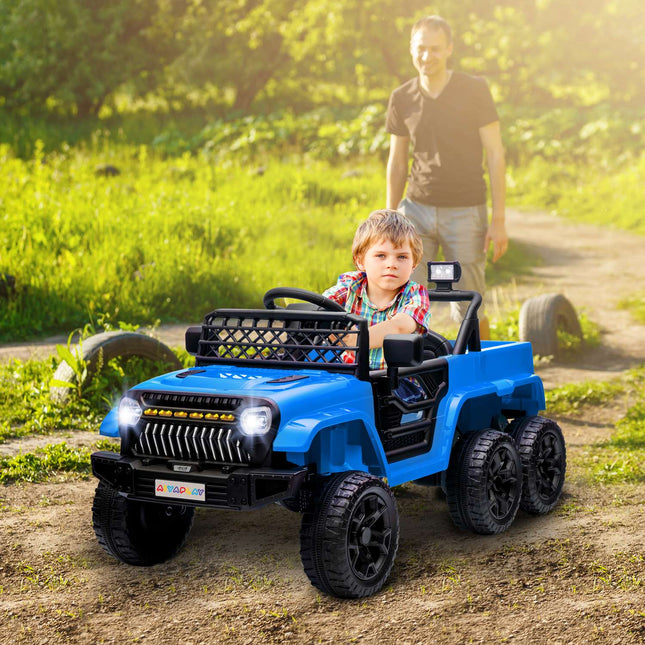 Children's 12V electric off-road vehicle with remote control and LED light