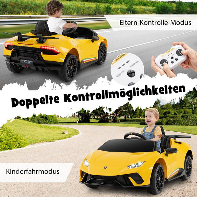 Children's electric car Lamborghini 12V children's car electric with remote control yellow