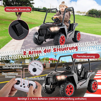 Children's electric car with 2.4G remote control 24V electric vehicles UTV for children aged 3 and over black