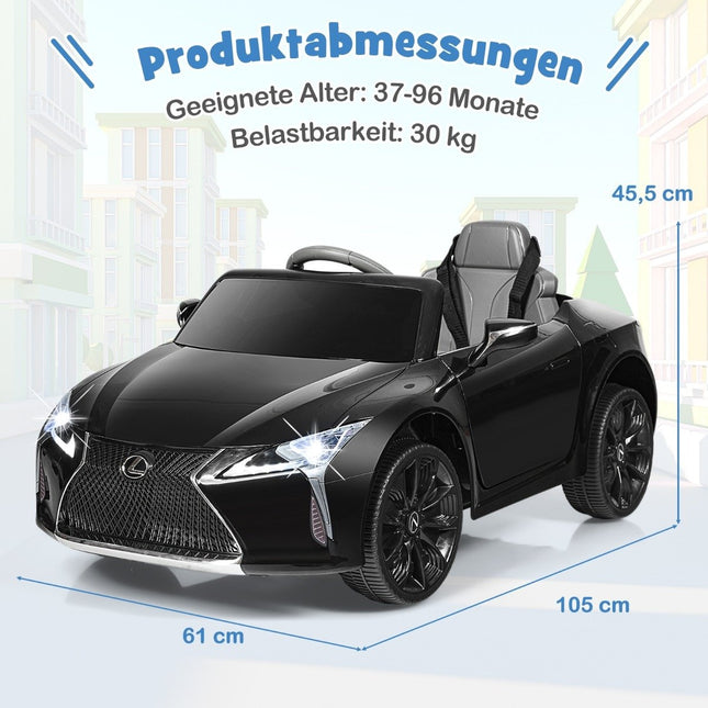 Children's electric car with 2.4G remote control & LED lights & music Lexus LC500 children's vehicle black