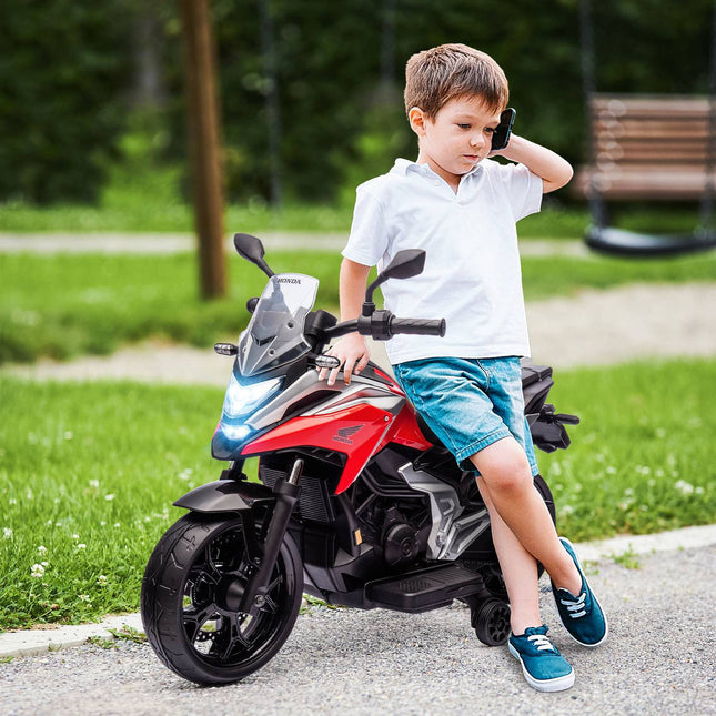 Electric motorcycle for children, 12V with MP3, USB, LED lights, red