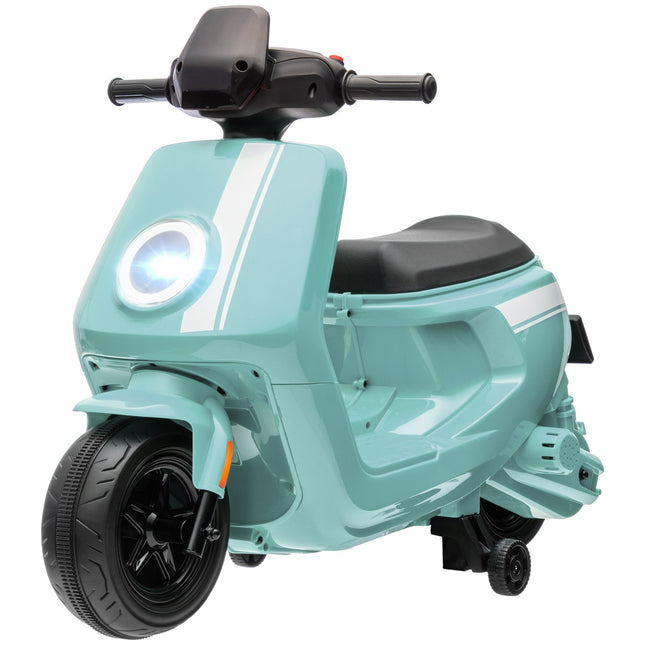Electric motorcycle for children 6V with music and light, green