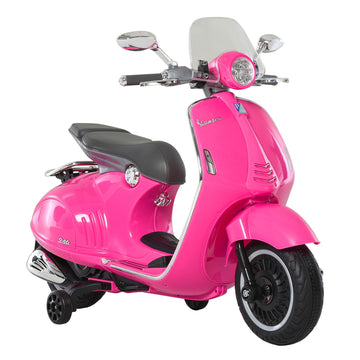 Pink 6V electric motorcycle for children with lights and music