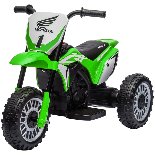 Electric motorcycle for children, green, 6V, with horn and music