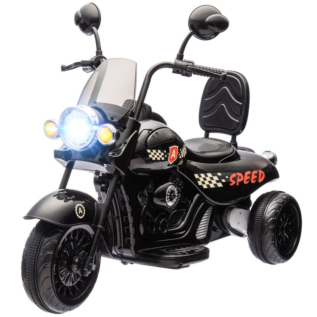 Electric motorcycle for children, 6V, LED, 3-6 years, Black