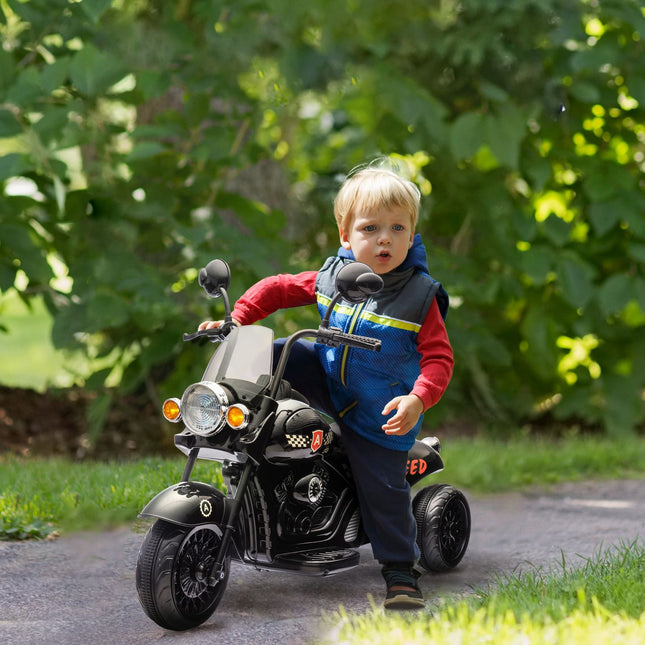 Electric motorcycle for children, 6V, LED, 3-6 years, Black