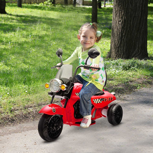 Electric motorcycle for children, LED, Music, 3-6 years, Red