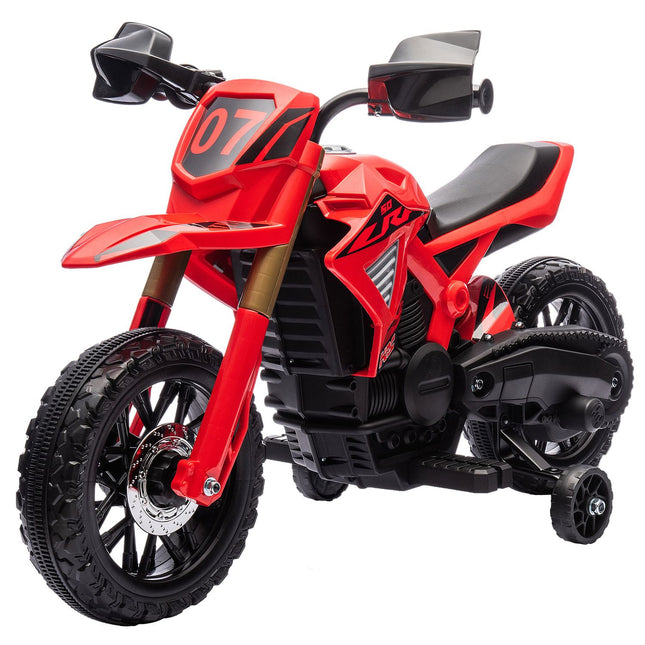 Children's 6V electric motorcycle, red, 3-8 years