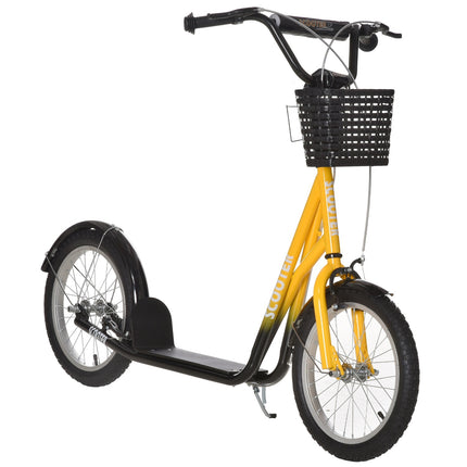 Children's height-adjustable scooter, 2 brakes, large wheels