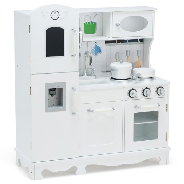 Children's kitchen with realistic light & sound & accessories 79 x 30 x 88.5 cm white