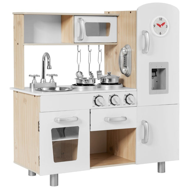 Children's kitchen with realistic light & sound & refrigerator 72.5 x 29 x 81.5 cm white