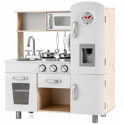 Children's kitchen with realistic light & sound & refrigerator 72.5 x 29 x 81.5 cm white