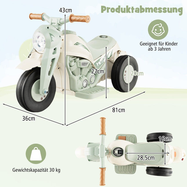 Children's motorcycle with bubble machine & music & LED headlights children's motorcycle beige