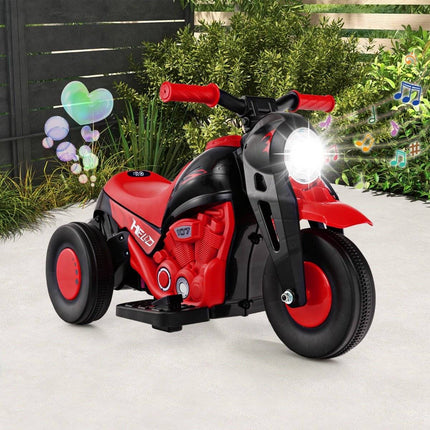 Children's motorcycle with bubble machine & music & LED headlights children's motorcycle red