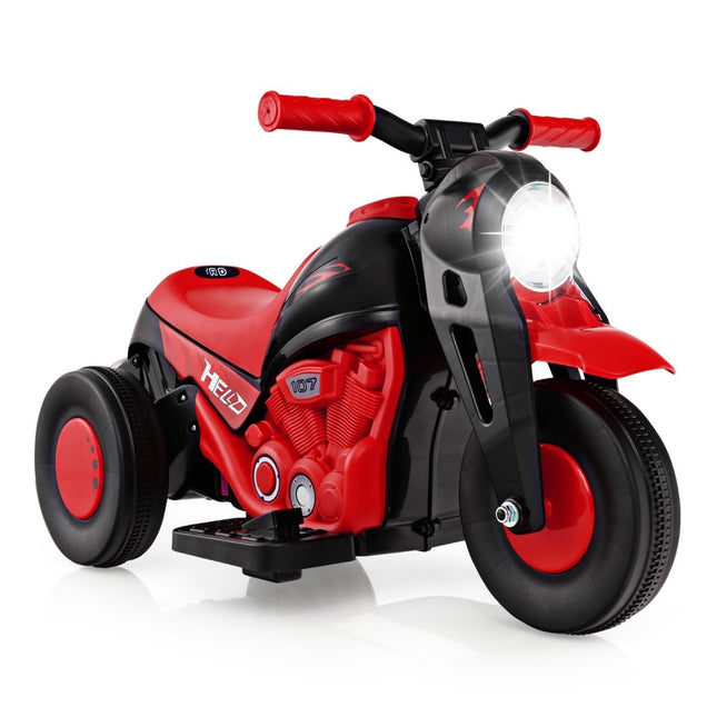 Children's motorcycle with bubble machine & music & LED headlights children's motorcycle red