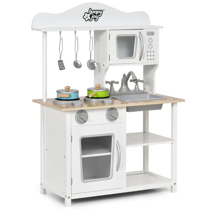 Children's play kitchen wooden play kitchen kitchen set 60 x 30 x 83 cm white