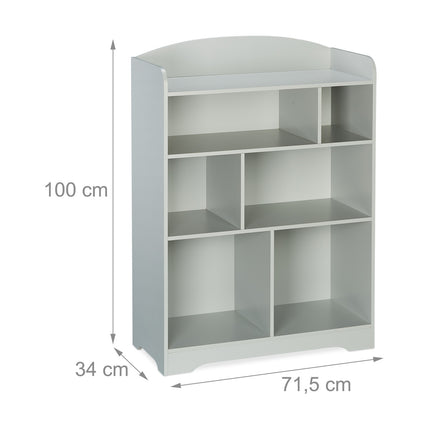 Children's room shelf in grey