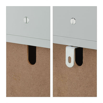 Children's room shelf in grey