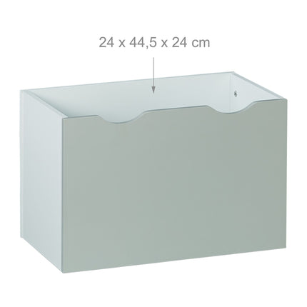 Children's room shelf with toy box