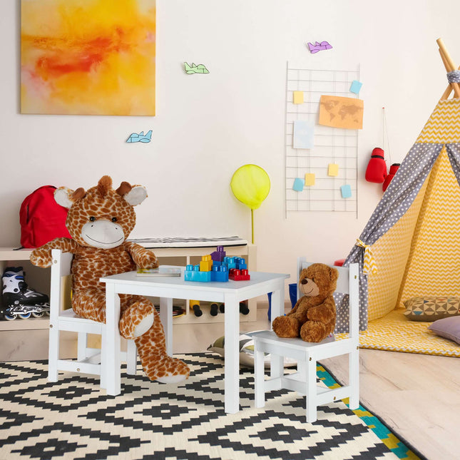 Children's seating group white with 2 chairs