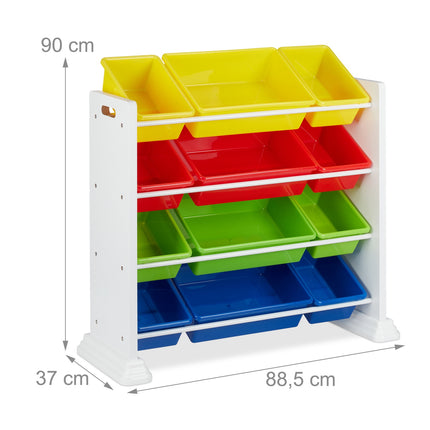 Children's shelf white with storage drawers