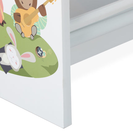 Children's shelf with 10 compartments and motifs