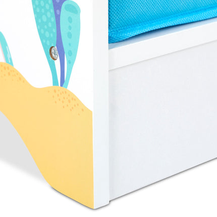 Children's shelf with 2 drawers & 3 hanging compartments