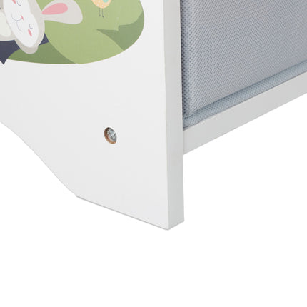 Children's shelf with 4 fabric drawers