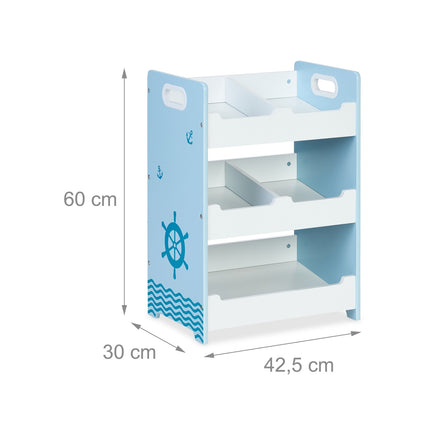 Children's shelf with 5 compartments