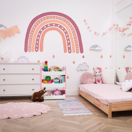 Children's shelf with 5 compartments