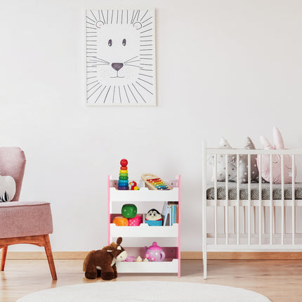 Children's shelf with 5 compartments