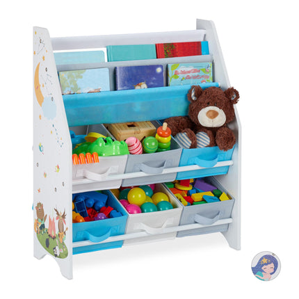 Children's shelf with 6 drawers &amp; 2 hanging compartments