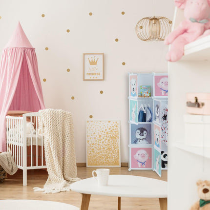 Children's shelf with clothes rails