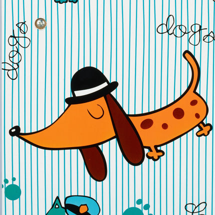 Children's shelf with dog motif