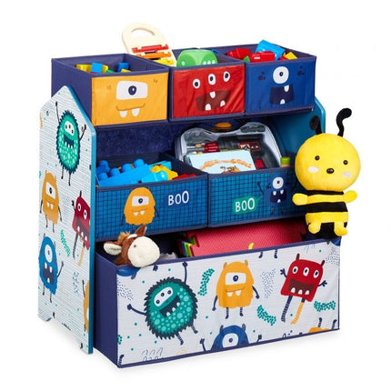 Children's shelf with drawers Monster