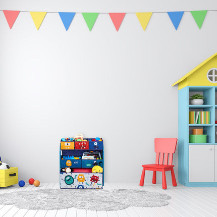 Children's shelf with drawers Monster