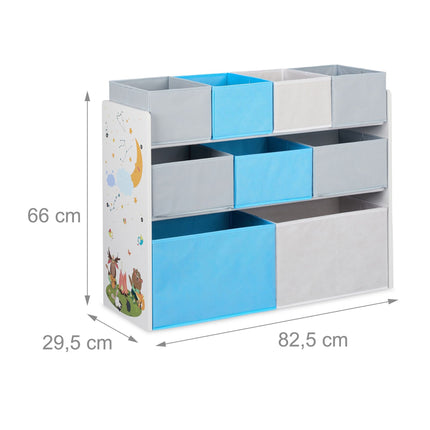 Children's shelf with motif and 9 drawers