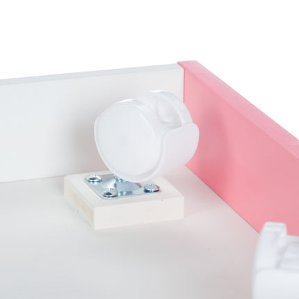 Children's shelf with roof in swan pattern